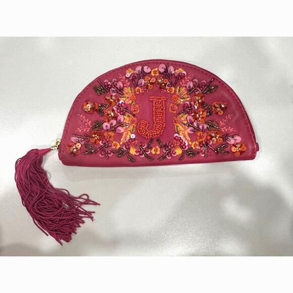 Anthropologie Monogram Crescent Pouch - Picture 1 of 3